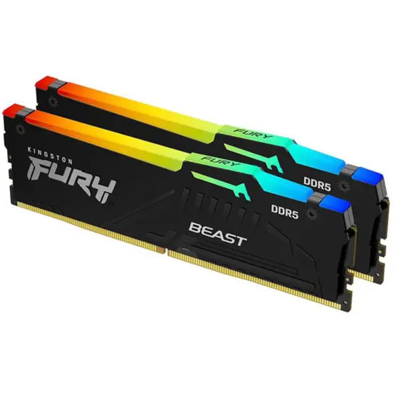 ოპერატიული მეხსიერება Kingston DDR5 64GB (2x32GB) DDR5 6400MT/s CL32 FURY Beast Black RGB EXPO - Primestore.ge