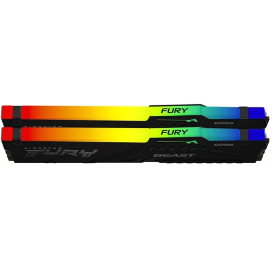 ოპერატიული მეხსიერება Kingston DDR5 64GB (2x32GB) DDR5 6400MT/s CL32 FURY Beast Black RGB EXPO - Primestore.ge