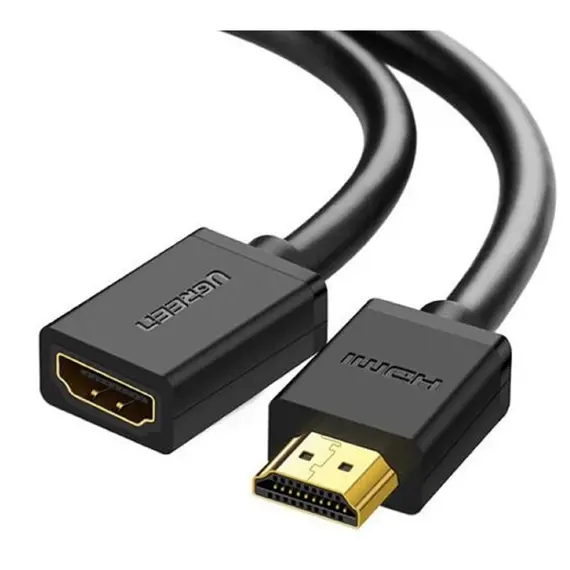 HDMI კაბელი UGREEN HD107 (10145), HDMI Male to Female Cable, 3m, Black - Primestore.ge
