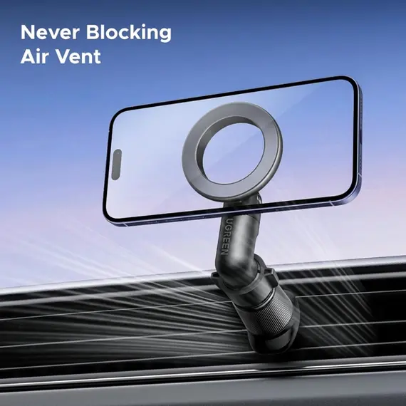 მობილურის დამჭერი UGREEN LP923 (65185), Air Vent Magnetic Car Phone Mount, Space Gray - Primestore.ge