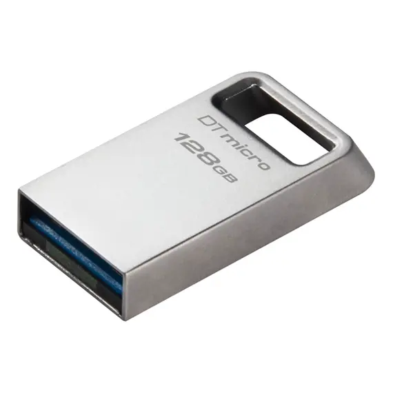 USB ფლეშ მეხსიერება Kingston 128GB USB 3.2 Gen1 DT Micro R200MB/s Metal - Primestore.ge