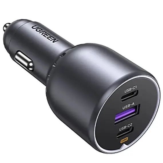მანქანის აქსესუარები Ugreen 130W 3-Port Fast Car Charger/35025 - Primestore.ge