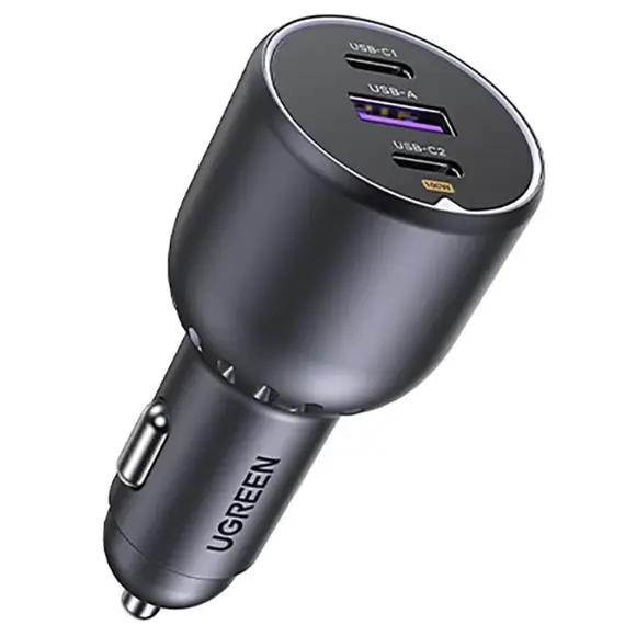 მანქანის აქსესუარები Ugreen 130W 3-Port Fast Car Charger/35025 - Primestore.ge
