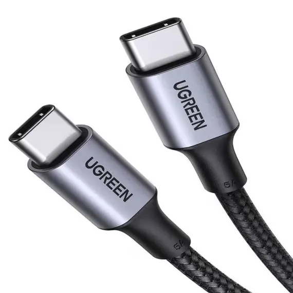 კაბელი Ugreen USB-C to USB-C 2.0 Cable 100W  1.5m  Gray/70428 - Primestore.ge