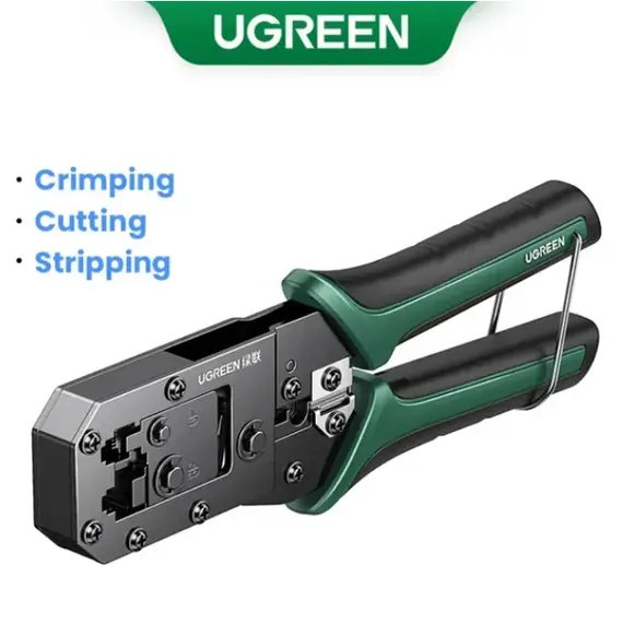 ჯეკმეიკერი UGREEN NW304 (35971), Crimping Tool, Black/Green - Primestore.ge