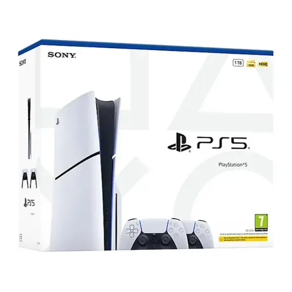 სათამაშო კონსოლი Playstation 5 Console Slim CD Version White E Chassis Two DualSense® Wireless Controllers Bundle  /PS5 - Primestore.ge