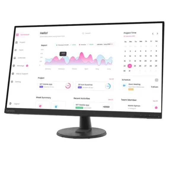 მონიტორი Lenovo D32-40 31.5" FHD (1920x1080) VA, 4 ms, 75Hz, 250 nits, 1x HDMI 1.4, 1x DP 1.2, 3Y - Primestore.ge