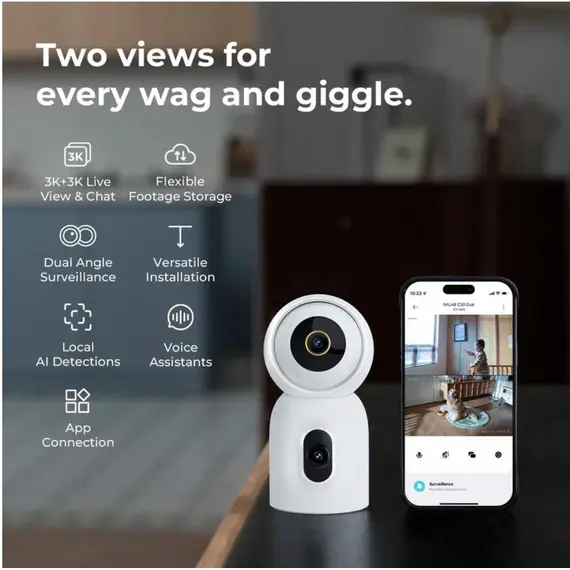 კამერა Xiaomi imilab C30 Dual Home Security Camera CMSXJ111A - Primestore.ge