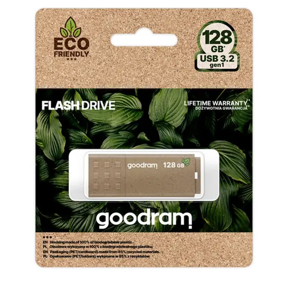 USB ფლეშ მეხსიერება Flash Goodram 128GB UME3 ECO FRIENDLY USB 3.2 Gen 1 - Primestore.ge