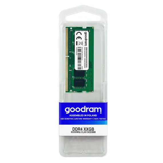 ოპერატიული მეხსიერება RAM Goodram DDR4 16GB 3200MHz CL22 GR3200S464L22/16G SODIMM - Primestore.ge