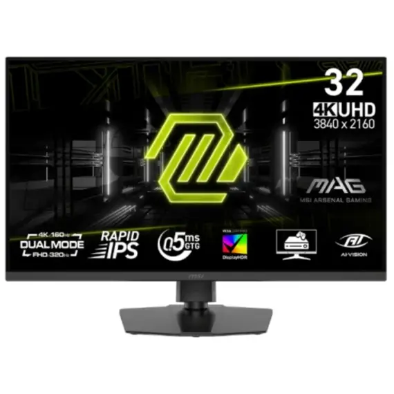 მონიტორი MSI MAG 322URDF E16/  31.5" / Flat / Rapid IPS  /3840 x 2160 (UHD) / HDR: 400 cd/m /sRGB  129% - Primestore.ge