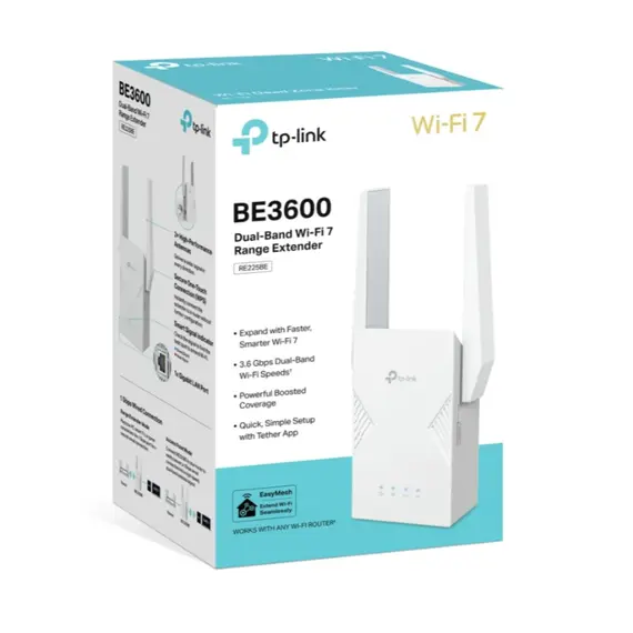 როუტერი TP-Link RE225BE BE3600 Wi-Fi 7 Range Extender - Primestore.ge