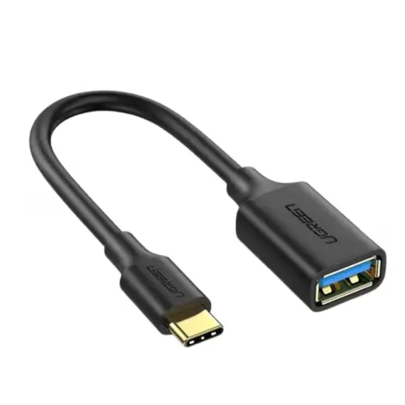 კაბელი Ugreen USB-C Male to USB 3.0 A Female Cable Black/30701 - Primestore.ge