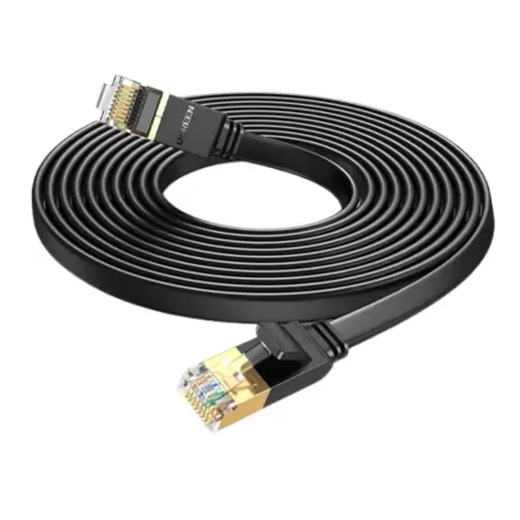 კაბელი Ugreen Cat 7 U/FTP Lan Cable Flat Design 1m Black/11260 - Primestore.ge