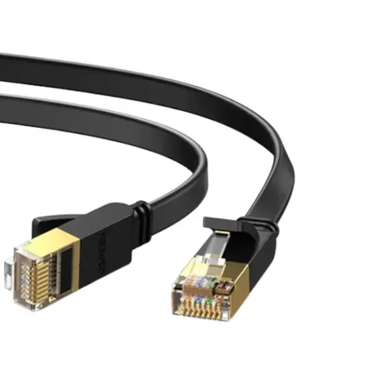 ქსელის კაბელი Ugreen Cat 7 U/FTP Lan Cable Flat Design 3m Black/11262 - Primestore.ge