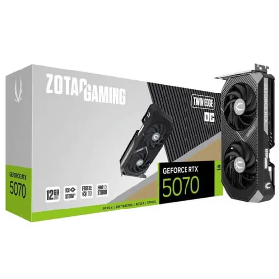 ვიდეო დაფა ZOTAC Graphic Adapter GeForce RTX 5070 12GB GDDR7 Twin Edge OC - Primestore.ge