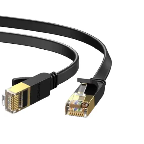 კაბელი Ugreen Cat 7 U/FTP Lan Cable Flat Design 1m Black/11260 - Primestore.ge