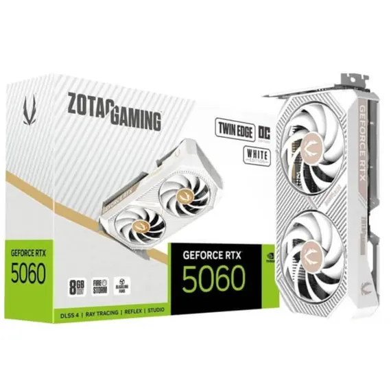 ვიდეო დაფა ZOTAC Graphic Adapter GeForce RTX 5060 8GB GDDR7 Twin Edge OC White Edition white - Primestore.ge