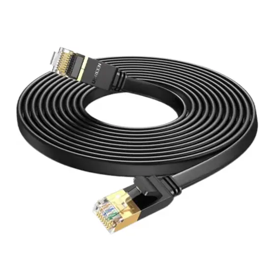 ქსელის კაბელი Ugreen Cat 7 U/FTP Lan Cable Flat Design 3m Black/11262 - Primestore.ge