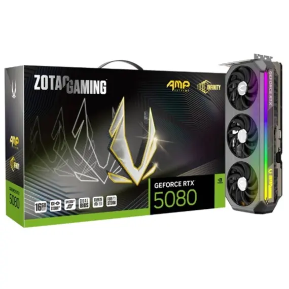 ვიდეო დაფა ZOTAC Graphic Adapter GeForce RTX 5080 16GB GDDR7 AMP EXTREME INFINITY - Primestore.ge