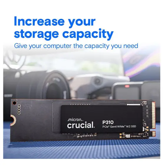 მყარი დისკი CRUCIAL SSD PCIE G4 M.2 NVME 1TB P310 CT1000P310SSD8 - Primestore.ge