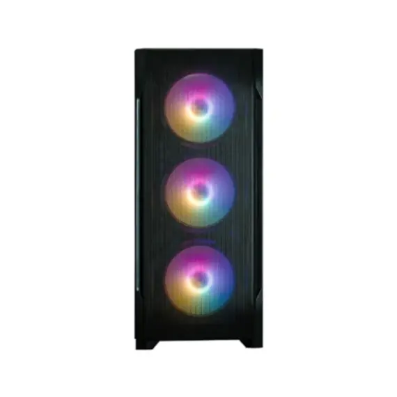 კომპიუტერის ქეისი Zalman PC case N7 PLUS V2 without PSU, 1xUSB3.0, 2xUSB2.0, 6x120mm RGB Rainbow,  1x120mm, VGA 340mm, LCS ready, TG Side Panel, ATX, black - Primestore.ge