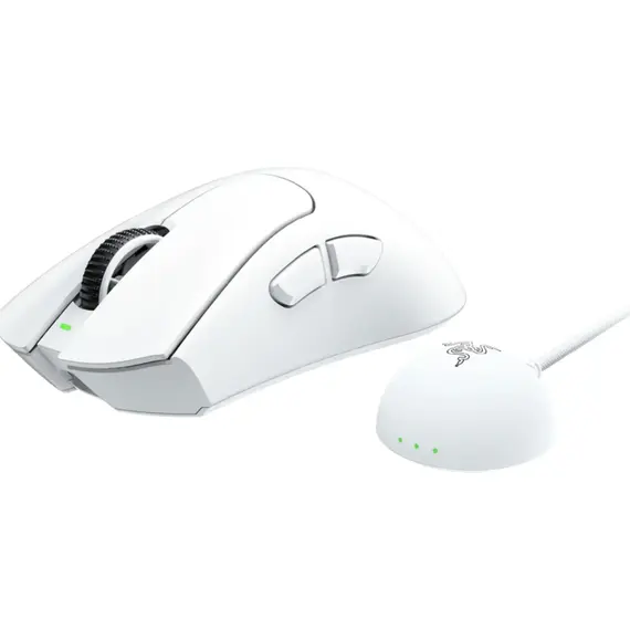 მაუსი Razer Mouse DeathAdder V4 Pro Gen-2, RGB, USB-A/WL/BT, white - Primestore.ge