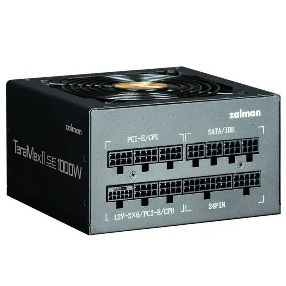 კვების ბლოკი Zalman PSU Teramax II SE  (1000W) 89%, 80+ Gold, 120мм, 1xMB 28pin (18+10), 2xCPU(4pin+ 4pin) - Primestore.ge