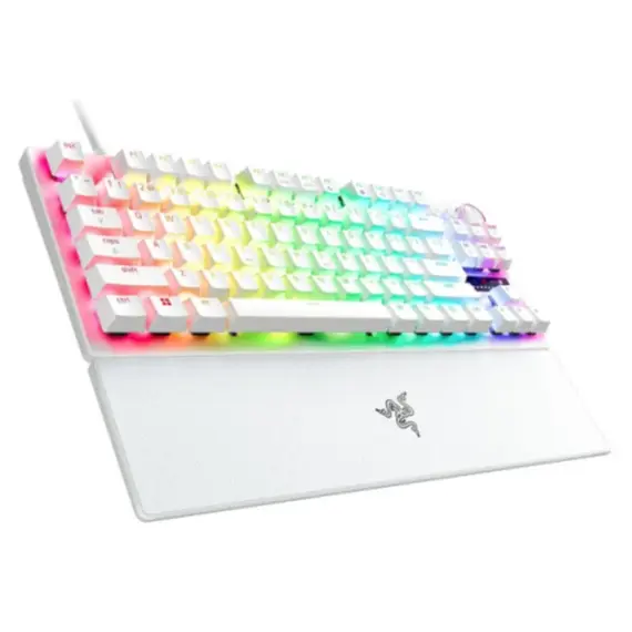 კლავიატურა Razer Keyboard mechanical Huntsman V3 Pro TKL, 84key, Analog Optical Switches, USB-A, EN, white - Primestore.ge