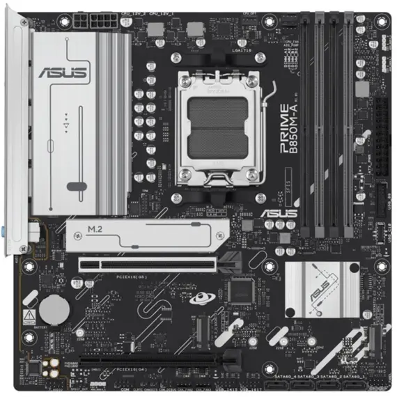 დედა დაფა ASUS Motherboard PRIME B850M-A-CSM sAM5 B850 4xDDR5 M.2 HDMI DP mATX - Primestore.ge
