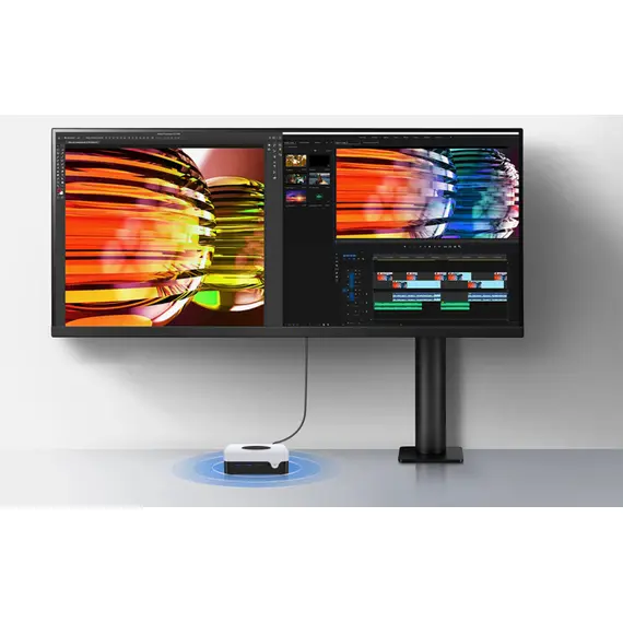 მინი კომპიუტერი Chuwi LarKBox X, i3-1220P, 8GB, 256GB SSD, Integrated, W11H, Black/White - Primestore.ge