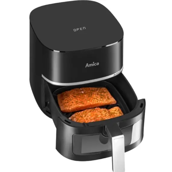 აეროგრილი Amica 1600W, bowl 5.2L, touch control, 10 auto. programs, plastic, black - Primestore.ge