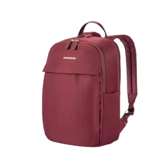 ზურგჩანთა Kingsons Waterproof High Quality Women Backpack 14.9" Wine Red - KS25002 - Primestore.ge
