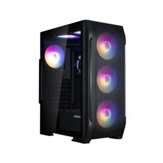 კომპიუტერის ქეისი Zalman PC case N7 PLUS V2 without PSU, 1xUSB3.0, 2xUSB2.0, 6x120mm RGB Rainbow,  1x120mm, VGA 340mm, LCS ready, TG Side Panel, ATX, black - Primestore.ge