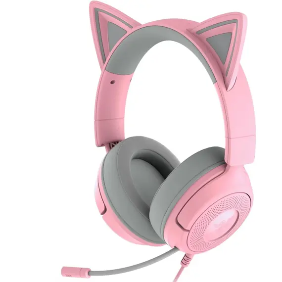 ყურსასმენი Razer Headset Kraken Kitty V3 X, mini-jack, 1.3m, quartz - Primestore.ge