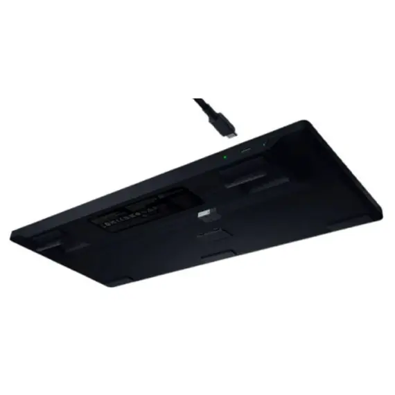 კლავიატურა Razer Keyboard mechanical BlackWidow V4 Low-profile HyperSpeed, 104key, Green Switch, USB-A/WL/BT, EN, RGB, black - Primestore.ge