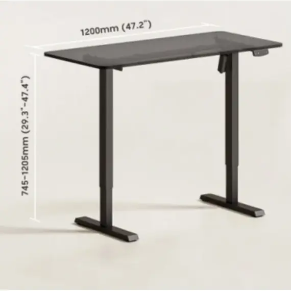 სათამაშო მაგიდა Vertex VX-1SSD-02B Electric Sit-Stand Desk Matte Black - Primestore.ge