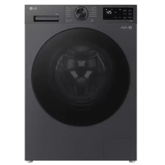 სარეცხი მანქანა LG F2X5FYNY6.AEBQME3 9 KG 85x60x46 1200 RPM Inverter Rotary Knob Add Wash LED Touch Display Black Tint door Matt Black - Primestore.ge