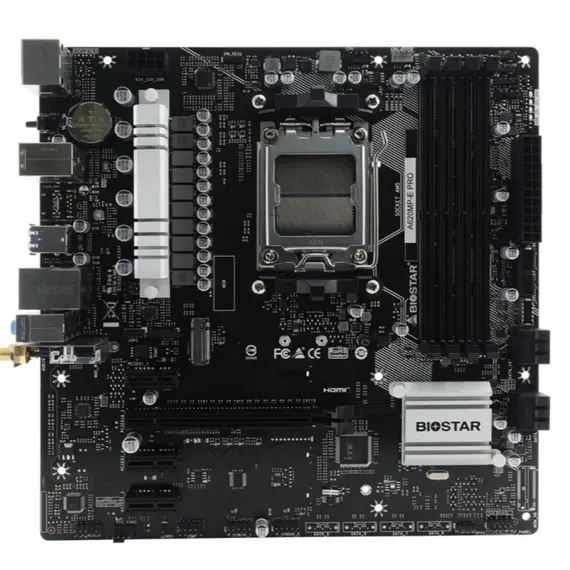 დედა დაფა Biostar Mainboard,AMD A620MP-E PRO, Socket AM5, uATX, GbE LAN, DDR5 - Primestore.ge