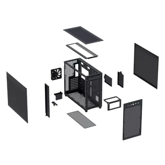 კომპიუტერის ქეისი ASUS Prime AP303 - Mesh Panel Black - Primestore.ge
