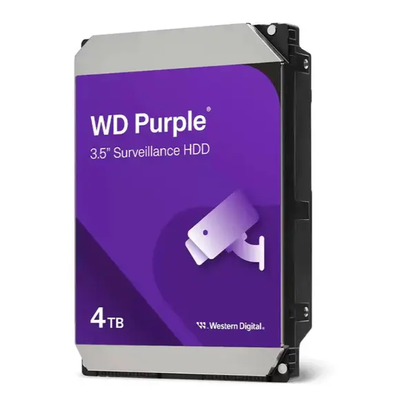 მყარი დისკი Western Digital HDD SATA 4TB 5400RPM 128MB PURPLE WD44PURZ WDC - Primestore.ge
