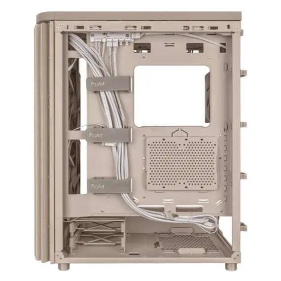 კომპიუტერის ქეისი Asus ProArt PA401 Wood Edition Beige - Mesh Panel - Primestore.ge