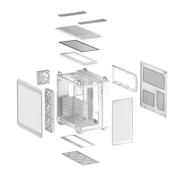 კომპიუტერის ქეისი Asus TUF Gaming GT502 Horizon ARGB White - Primestore.ge
