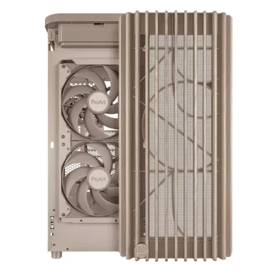 კომპიუტერის ქეისი Asus ProArt PA401 Wood Edition Beige - Mesh Panel - Primestore.ge