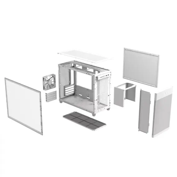 კომპიუტერის ქეისი ASUS Prime AP201 Tempered Glass MicroATX Case White - Primestore.ge