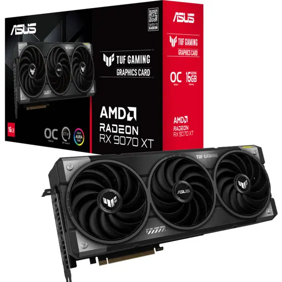 ვიდეო დაფა ASUS Graphic Card Radeon RX 9070 XT 16GB GDDR6 OC TUF-RX9070XT-O16G-GAMING - Primestore.ge