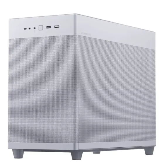 კომპიუტერის ქეისი ASUS Prime AP201 Tempered Glass MicroATX Case White - Primestore.ge