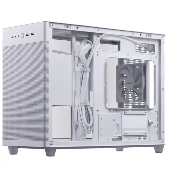 კომპიუტერის ქეისი ASUS Prime AP201 Tempered Glass MicroATX Case White - Primestore.ge