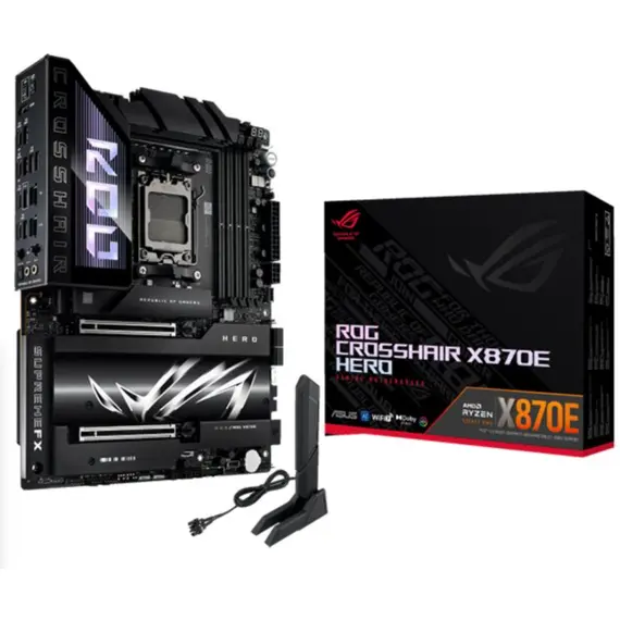 დედა დაფა ASUS Motherboard ROG CROSSHAIR X870E HERO sAM5 X870E 4xDDR5 M.2 HDMI Wi-Fi BT ATX - Primestore.ge