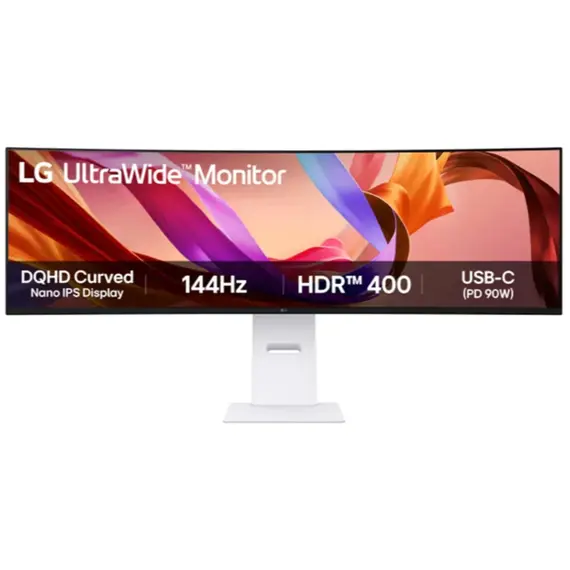 მონიტორი LG UltraWide 49U950A-W.AMA 49 5120 x 1440 IPS 5ms 144Hz White - Primestore.ge
